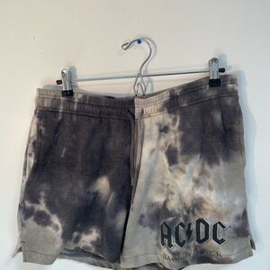 AC/DC Gray and Cream Shorts